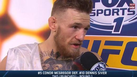 Conor McGregor on his win vs. Dennis Siver and confronting Jose Aldo