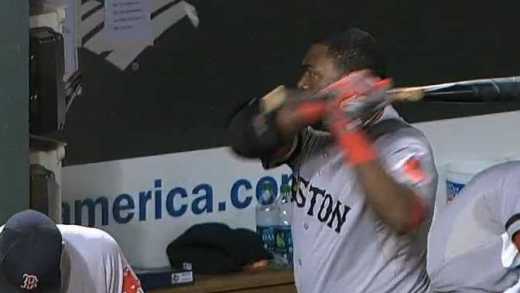 David Ortiz destroys dugout phone with his bat! (Throwback Thursday)