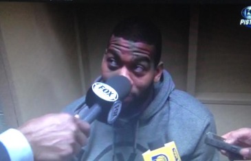 Greg Monroe hit in the face with mic by reporter for not answering question