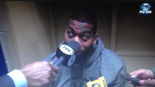 Greg Monroe hit in the face with mic by reporter for not answering question