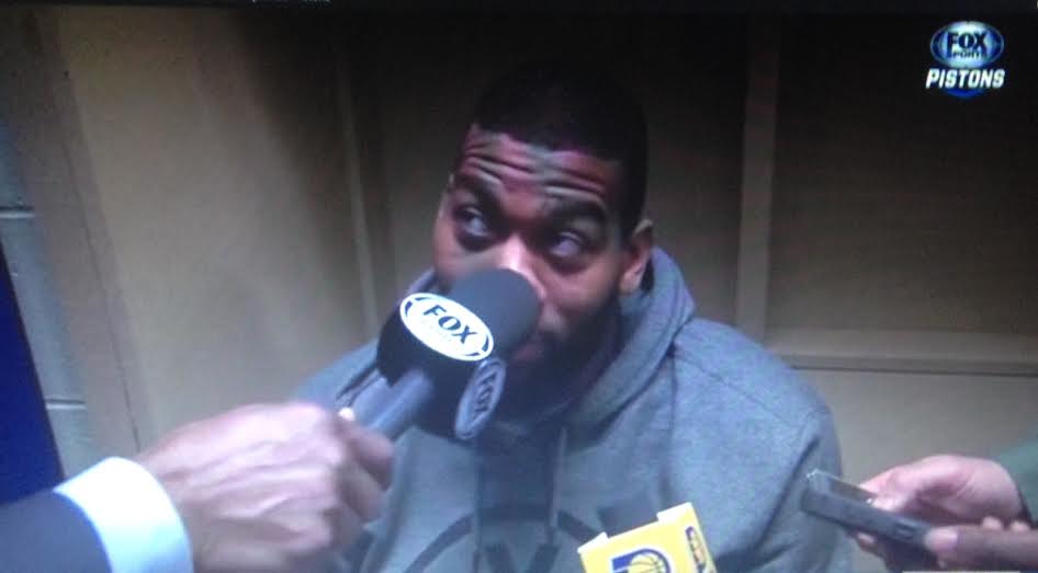 Greg Monroe hit in the face with mic by reporter for not answering question