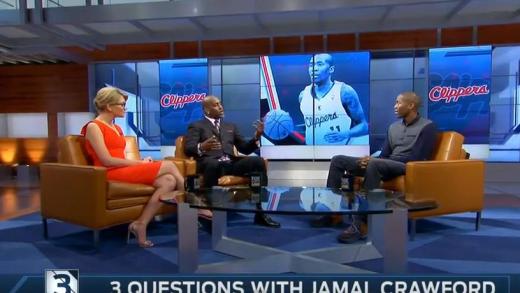 Gary Payton interviews Jamal Crawford of the Los Angeles Clippers