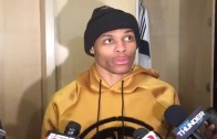 Russell Westbrook attempting his own Marshawn Lynch “Execution”