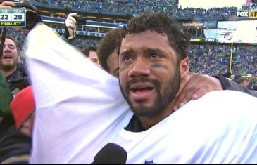 Russell Wilson in tears after NFC Championship win and historic comeback