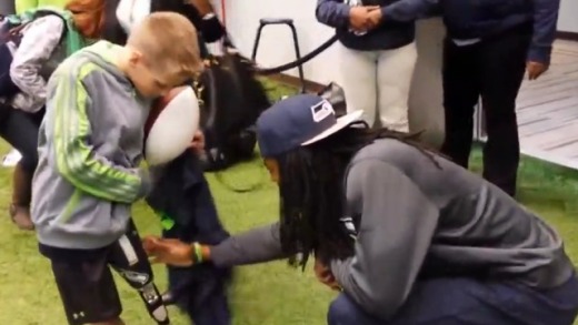 10 year old Seahawks fan has Richard Sherman themed prosthetic leg
