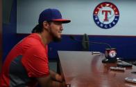 Yovanni Gallardo speaks with the media on joining the Texas Rangers