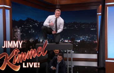 JJ Watt interview on Jimmy Kimmel + Jumps over Jimmy Kimmel