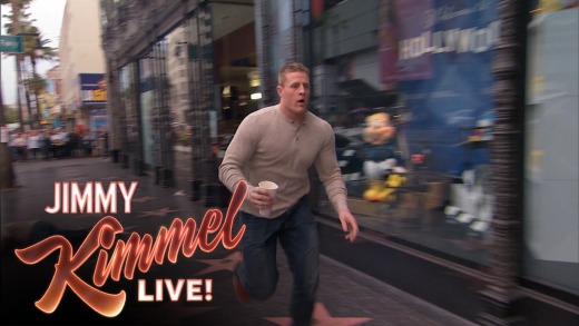 Jokes: JJ Watt gets Jimmy Kimmel a coffee and runs over people