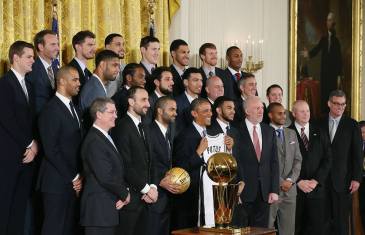 The San Antonio Spurs visit the White House