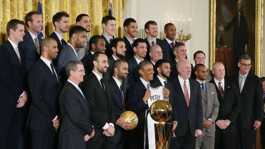 The San Antonio Spurs visit the White House