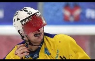 Swiss hockey fight gets bloody: Paolo Duca vs. Tristan Scherwey