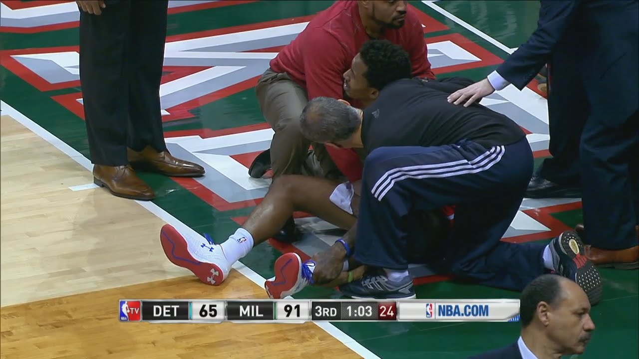 Tough blow: Brandon Jennings injures his achilies vs. Milwaukee