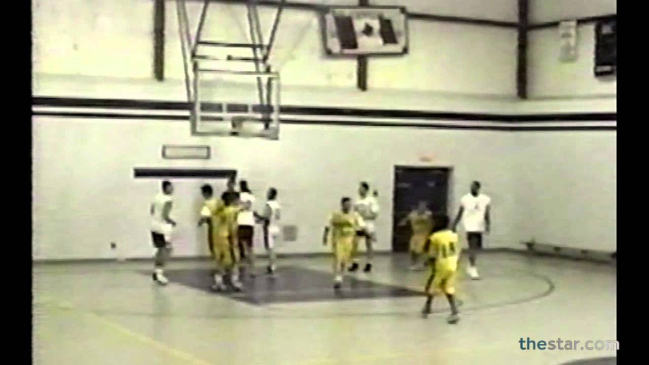 12 year old Stephen Curry plays basketball with father Dell Curry