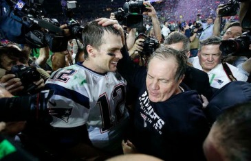 Tom Brady & Bill Belichick speak to the media following Super Bowl win