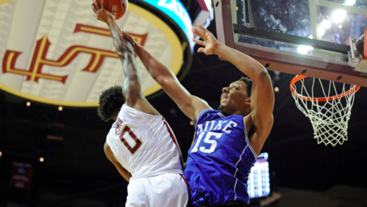 FSU’s Phil Cofer throws in a dunk on Duke’s Jahlil Okafor