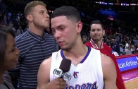 Blake Griffin & JJ Redick photo bomb Austin Rivers in post-game interview