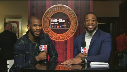 Chris Paul interviewed by Dwayne Wade for NBA All-Star Weekend