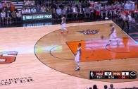 Eric Bledsoe & PJ Tucker of the Phoenix Suns blow in-bounds play