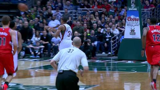 Greek Freak: Gianni Antetokounmpo throws down a windmill slam