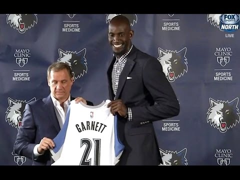 Kevin Garnett introductory press conference with the Minnesota Timberwolves
