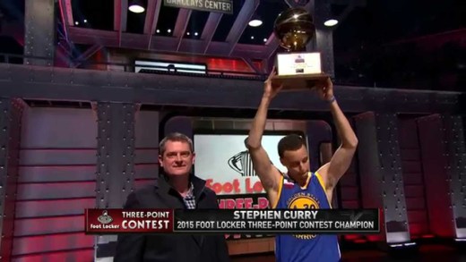 Stephen Curry wins 2015 NBA 3-Point Shootout with a score of 27