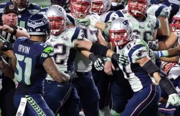 Fight breaks out during the end of Superbowl XLIX