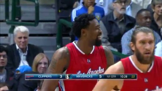 DeAndre Jordan knocks in first career 3-pointer off broken play