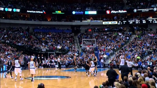 Devin Harris hits half court buzzer beater