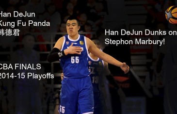Han DeJun dunks on Stephon Marbury (CBA Basketball)