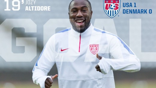 Jozy Altidore scores beautiful goal for USA soccer vs. Denmark