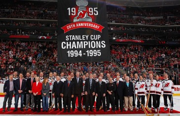 New Jersey Devils honor the 1995 Stanley Cup Champion Devils