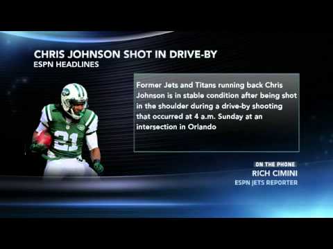 RB Chris Johnson in stable condition after being shot in the shoulder