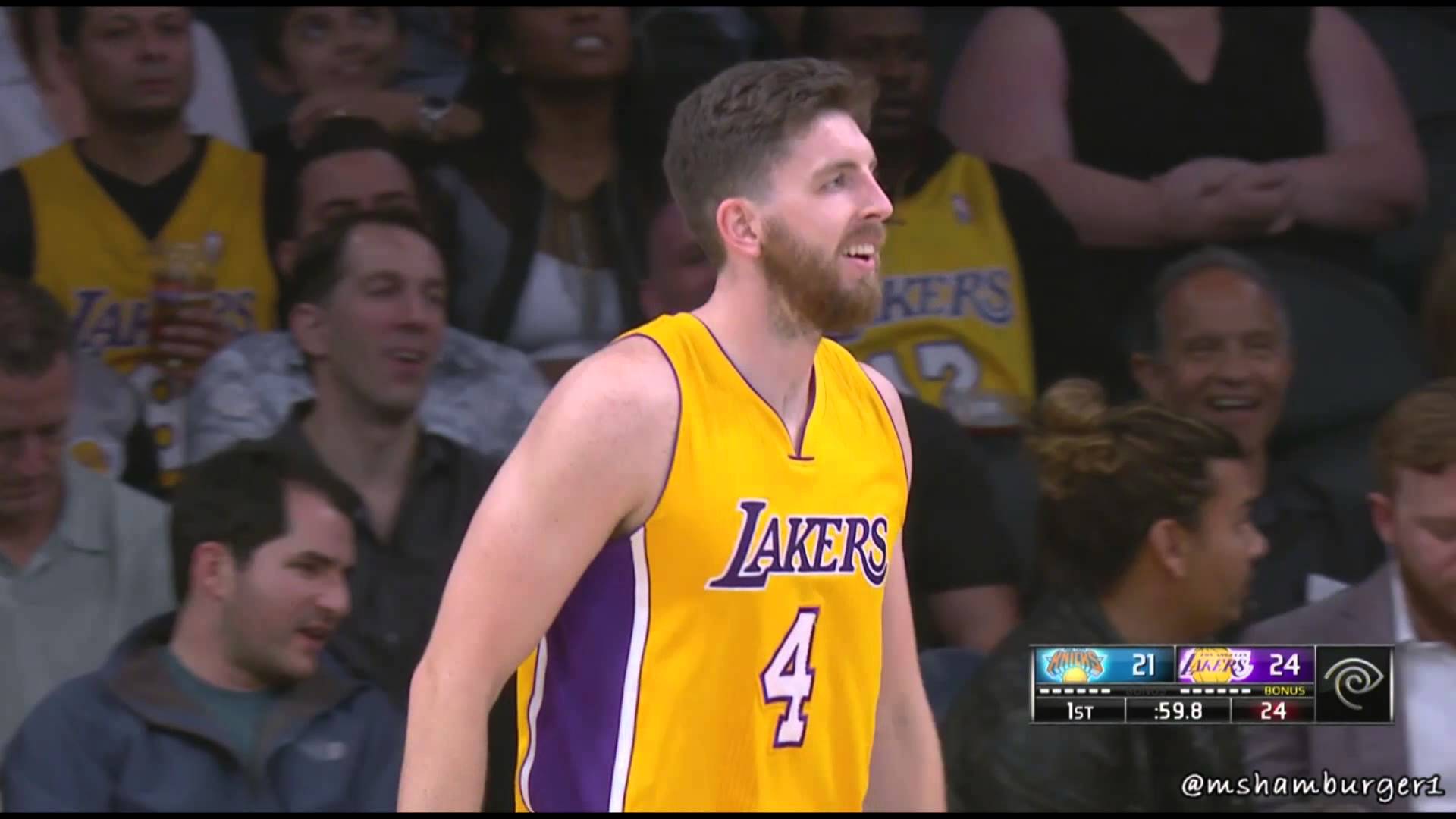 Ryan Kelly with an atrocious hook shot attempt