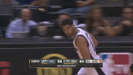 Tim Duncan hits rare 3-pointer after bet from friend