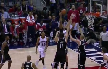 Al Horford throws it down over 3 Brooklyn Nets defenders