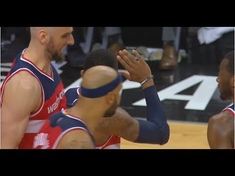 Bradley Beal taunts Kyle Lowry with hand wave after fouling out