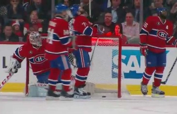 Canadiens’ Andrei Markov scores on own net