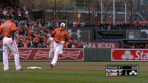 Chris Davis belts his first homer of the season