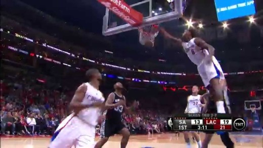 DeAndre Jordan gets lob from CP3 for the rim rattler