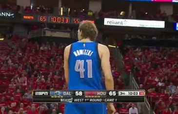 Dirk Nowitzki converts the 4-Point play