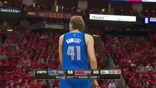 Dirk Nowitzki converts the 4-Point play