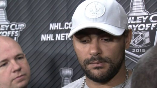 Dustin Byfuglien takes a page from Marshawn Lynch