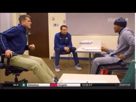 Jameis Winston speaks to Jim Harbaugh about Crab Legs incident