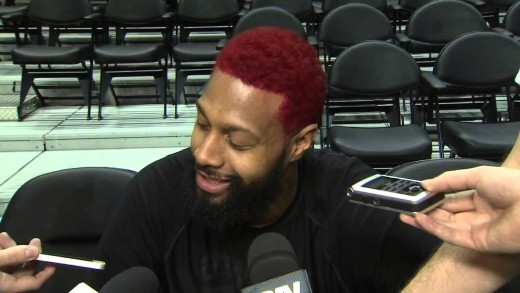 James Johnson channels his inner Dennis Rodman