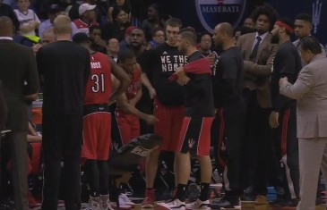Kyle Lowry punches chair in frustration