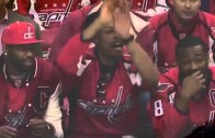 Paul Pierce letting his presence be felt at the Capitals game