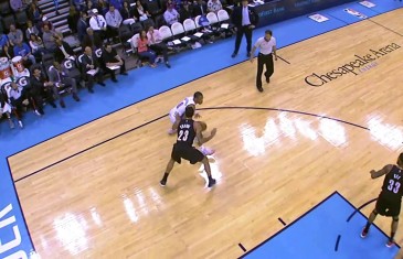 Russell Westbrook hits a Dirk jumper & pays homage