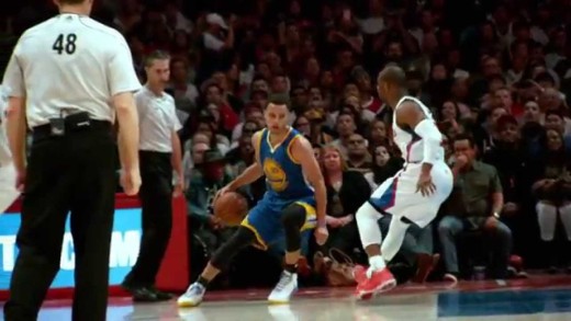 Steph Curry dropping Chris Paul in slow motion