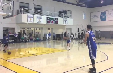 Stephen Curry hits 77 three pointers in a row & 94 of 100