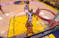 Andre Iguodala punches home the hammer